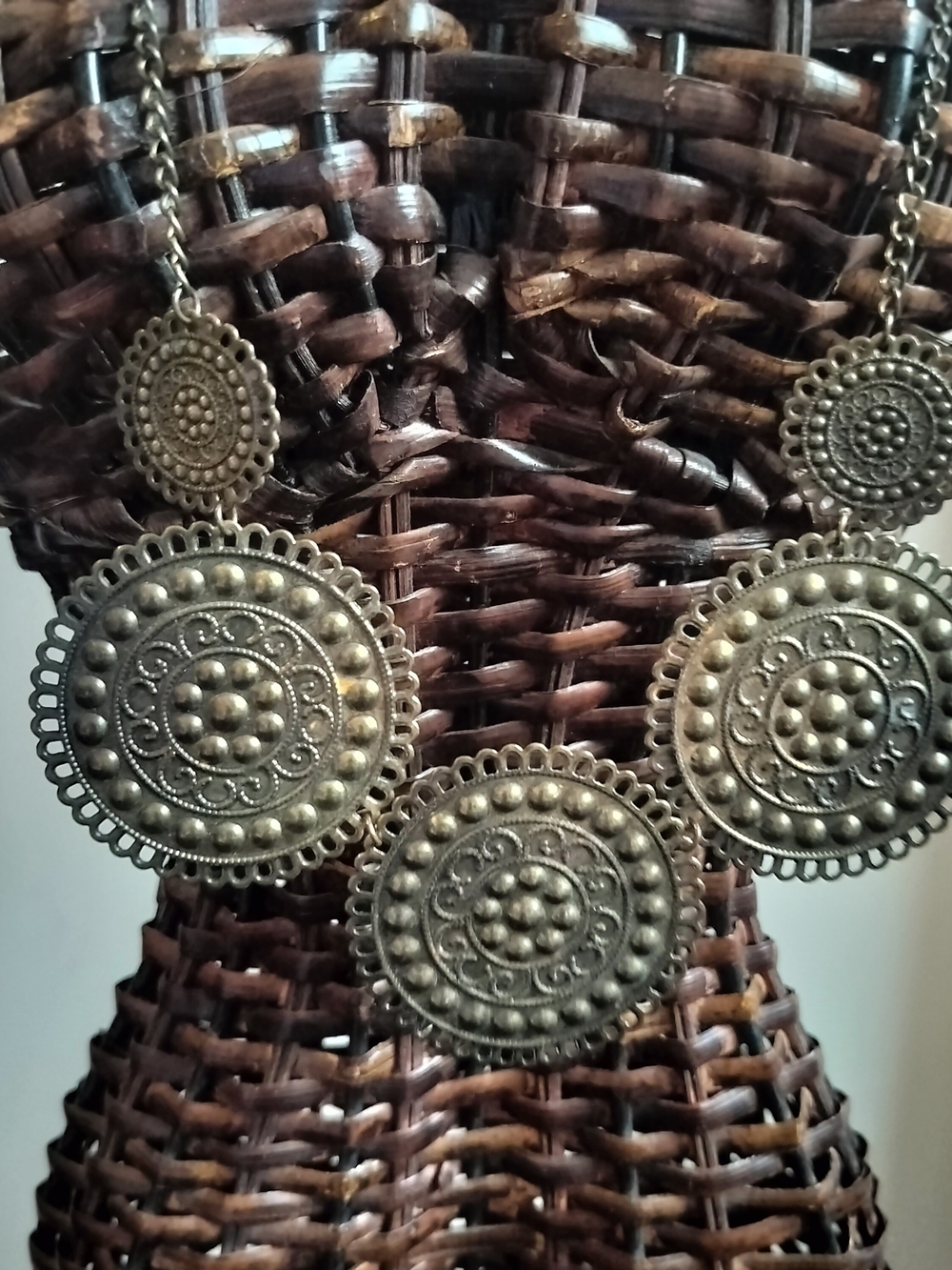 Vintage-Inspired Gold Medallion Statement Necklace - Women Jewelry